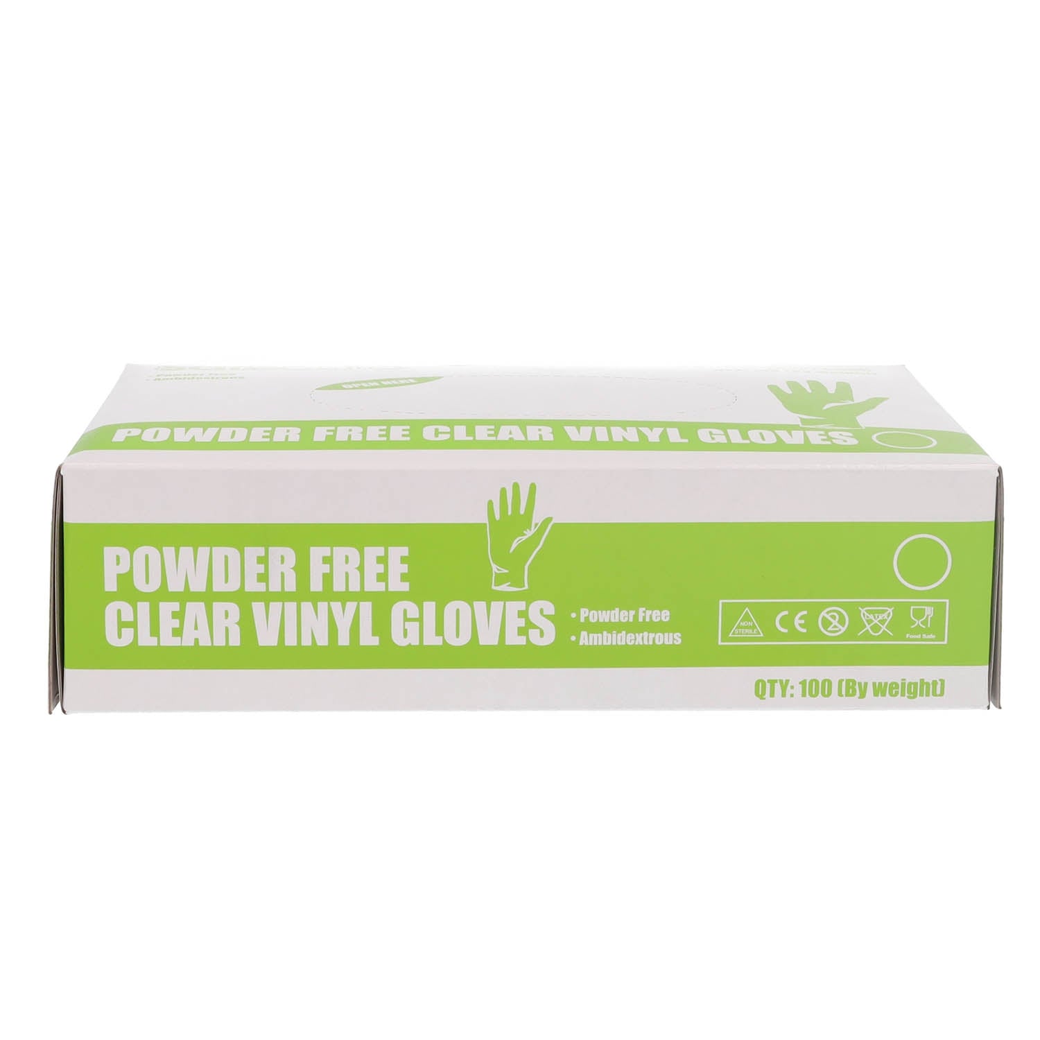 Disposable Clear Vinyl Gloves - Large - Box of 100 - Shermond