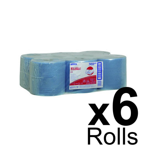 Wypall L-10 Centerfeed Roll Blue 3150 sheets - Case of 6 - Bunzl Catering Supplies