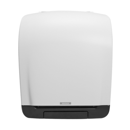 Katrin Classic System Roll Towel & White Inclusive System Towel Dispenser - Bunzl Clean