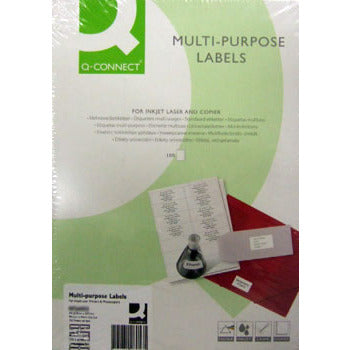 A4 Multipurpose Labels 8 Per Sheet 99.1 x 67.7mm (WHighte) Pack of 100 - Compatible