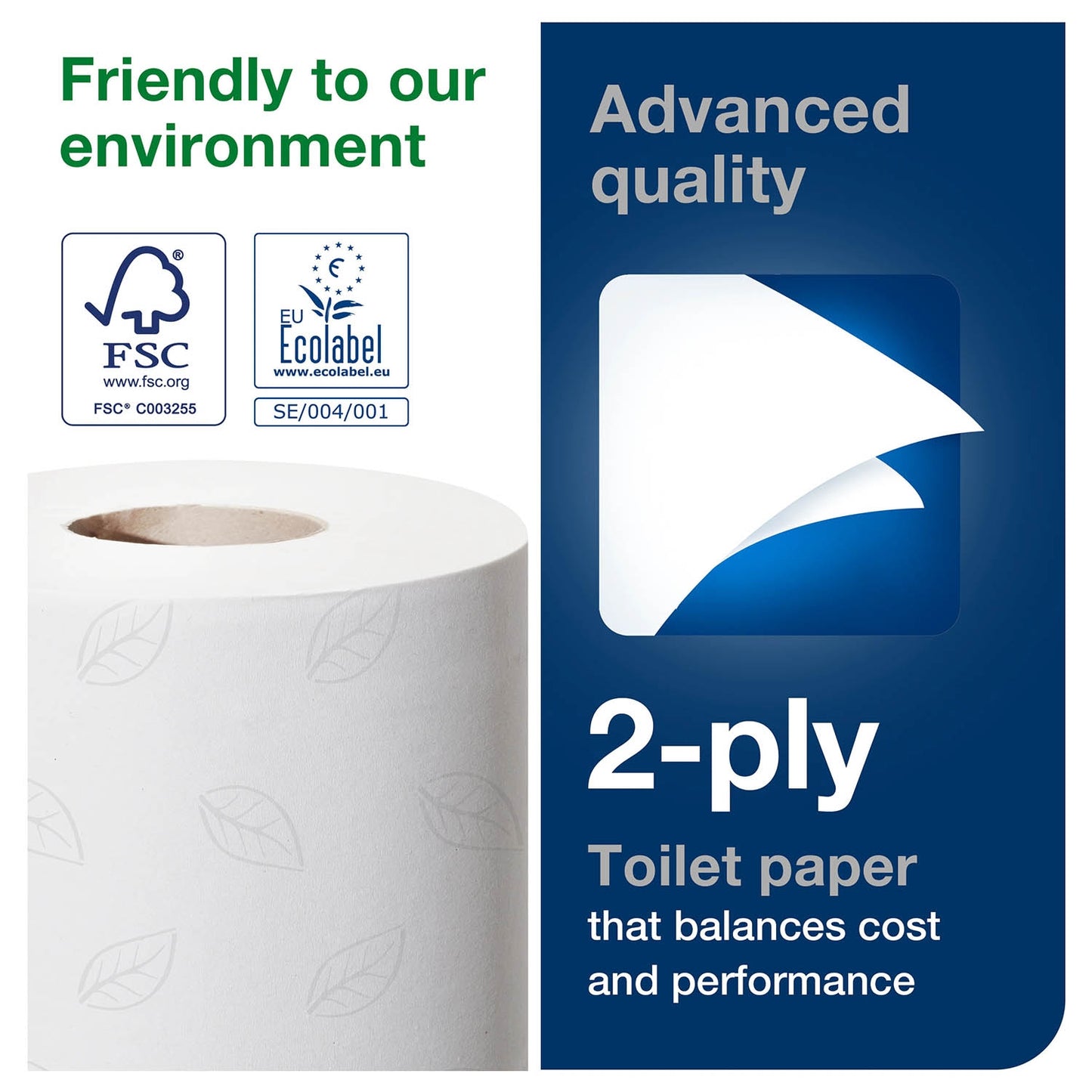 Tork Conventional Toilet Roll Advanced 2Ply - 100320 - Case of 36 x 320 Sheets - Tork