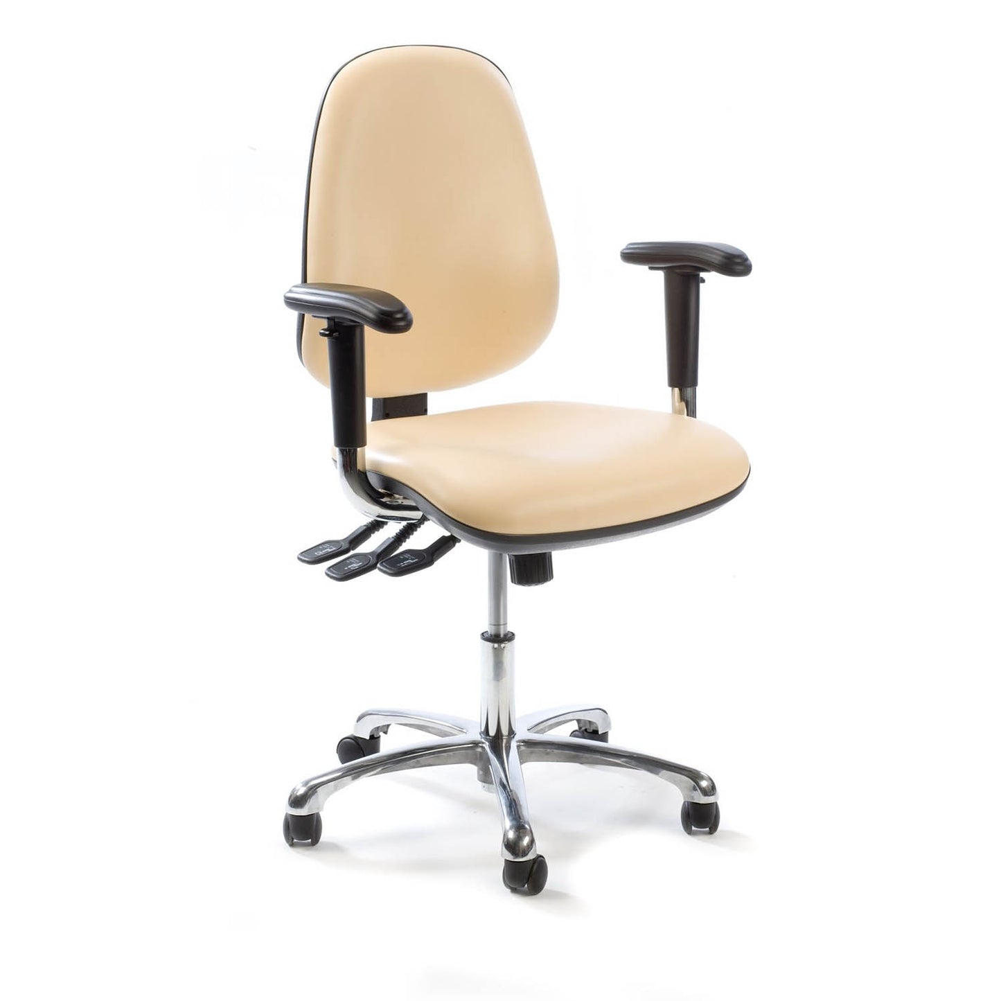 Deluxe Operators Chair - Height Range 45-59cm - Deluxe Height Adjustable Armrests