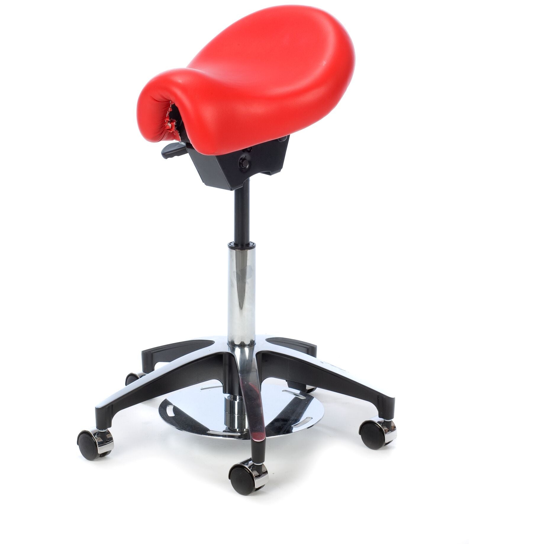 Red saddle online stool