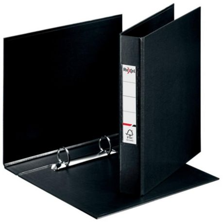 Rexel Choices A4 Ring Binder, 25mm Spine, 2 O-Ring, Black - Lyreco