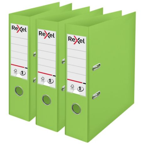 Rexel Choices A4 PP No.1 Lever Arch File 75mm, Spine, Green - Lyreco