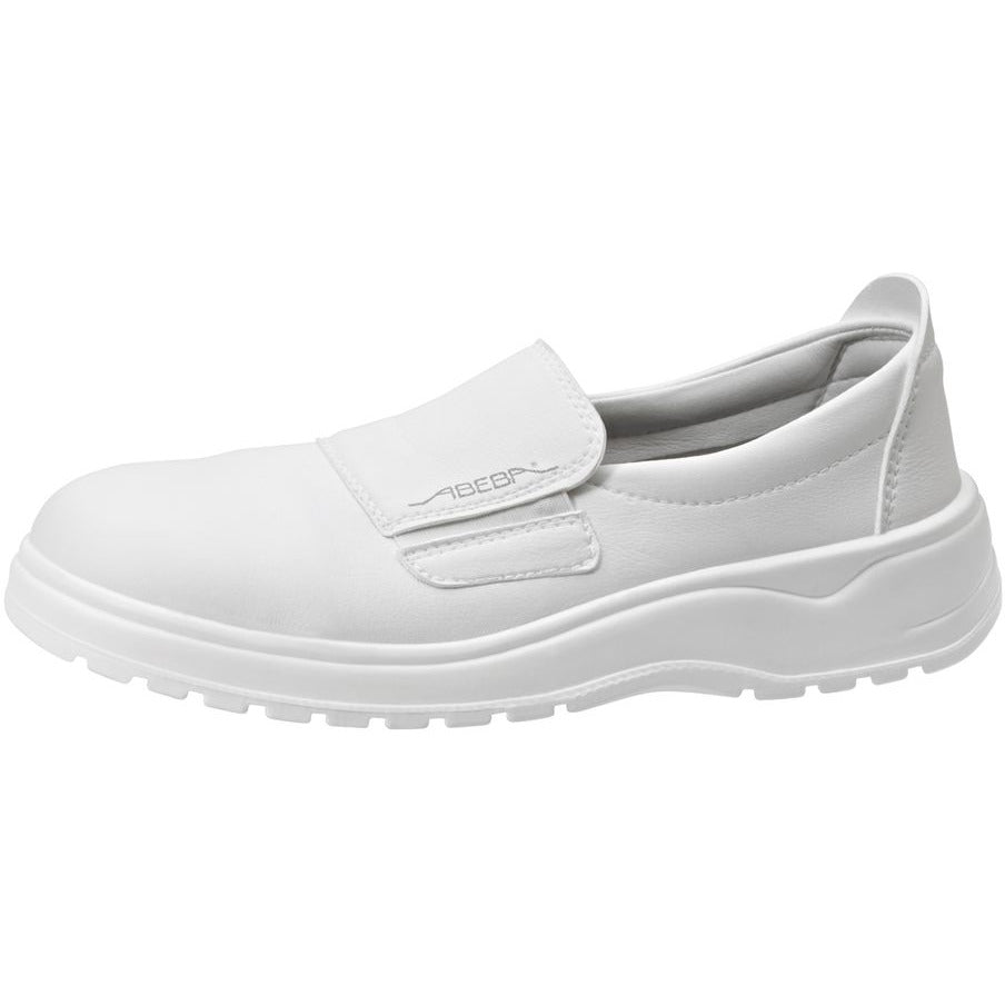 Abeba Light Nursing Shoes - White Leather/Microfibre - Size 5 - 