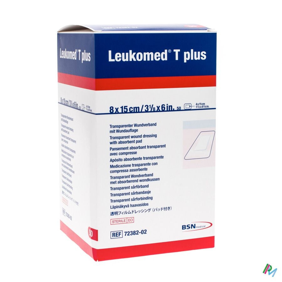 Leukomed T Plus Dressing 8cm x 15cm (pad size 4cm x 11cm) Pack of 50 - BSN