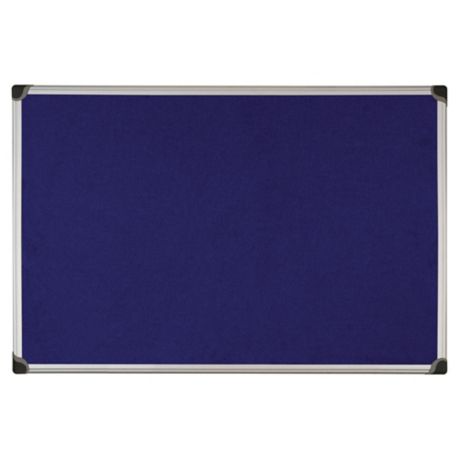 Aluminium Framed Fabric Notice Board 900mm X 1200mm - Blue - Lyreco