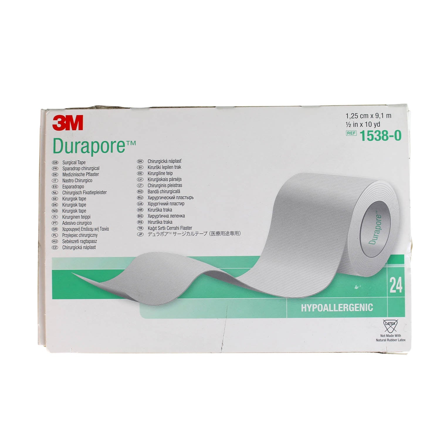 3M™ Durapore Surgical Tape 1.25cm x 9.14m - Box of 24 - 3M