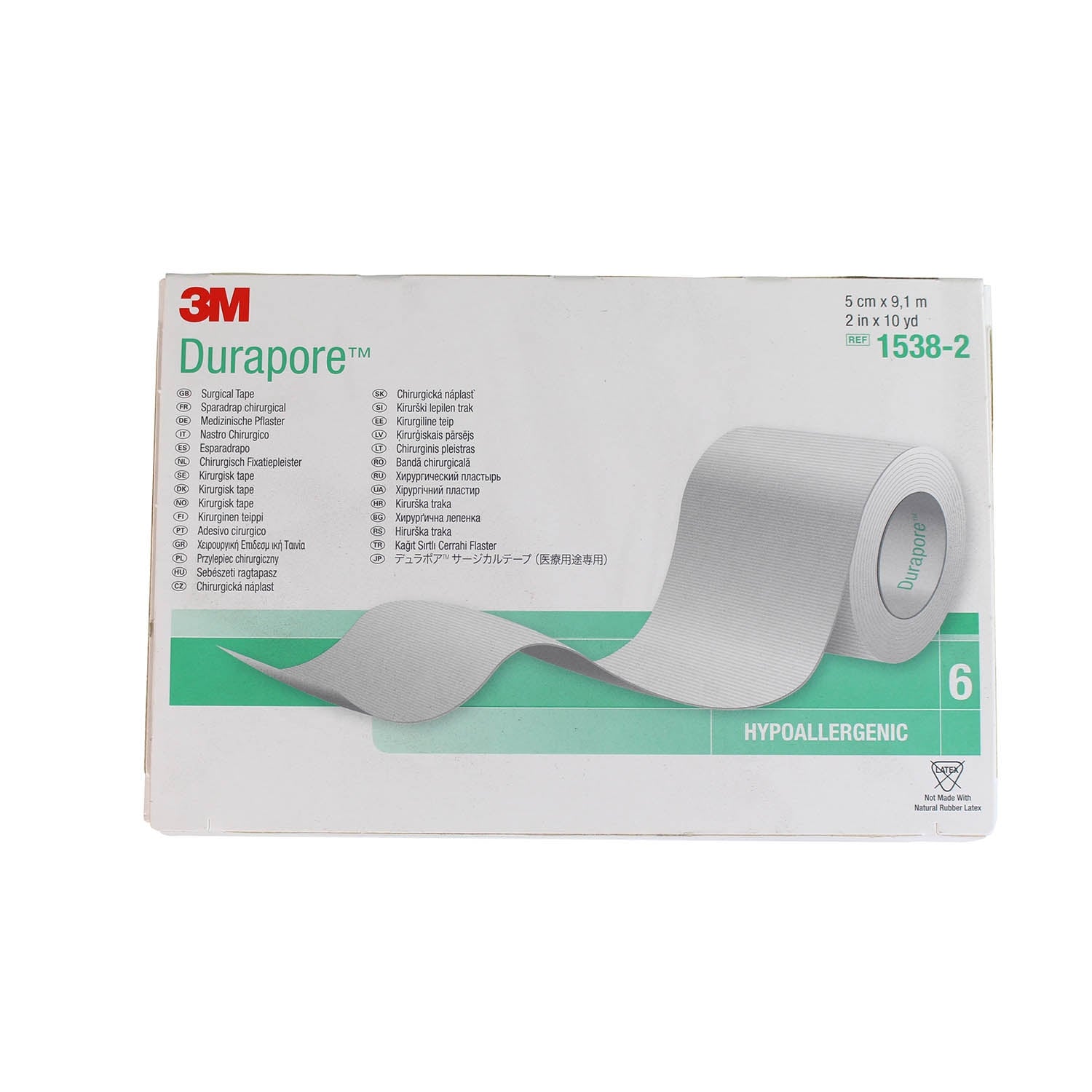 3M™ Durapore Surgical Tape 5.0cm x 9.14m - Box of 6 - 3M