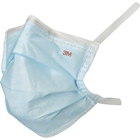 3M™ Tie-On Fluid Resistant Traditional Flat Pleated Surgical Mask Type II 1810F - Single - 3M