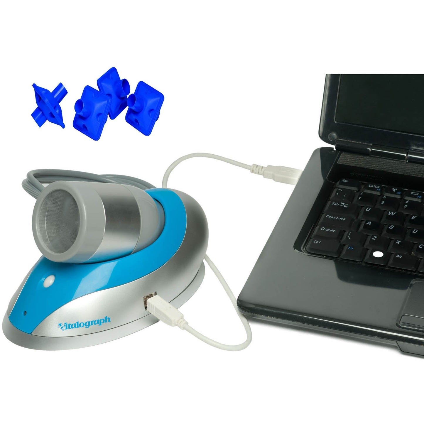 Vitalograph Pneumotrac Spirometer including Spirotrac Software & 2 x 50 Bacterial Viral Filters - Vitalograph