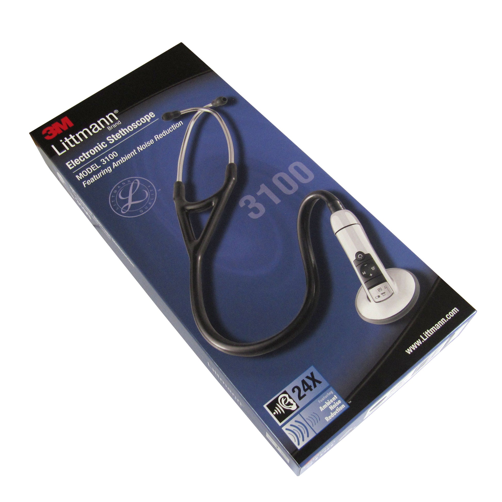 Littmann 3100 Electronic Stethoscope: Black 3100BK - 3M Littmann Offer - Littmann Stethoscopes