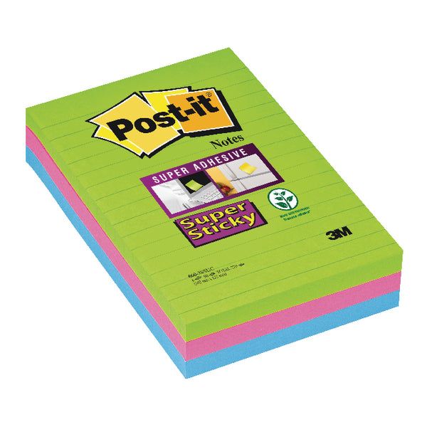 Postit Ss 102x152 Ultra Colours Pk3 - Post-it