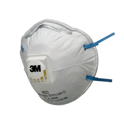 3M Particulate Respirator - FFP2 Mask - Valved - Pack of 3 - 3M