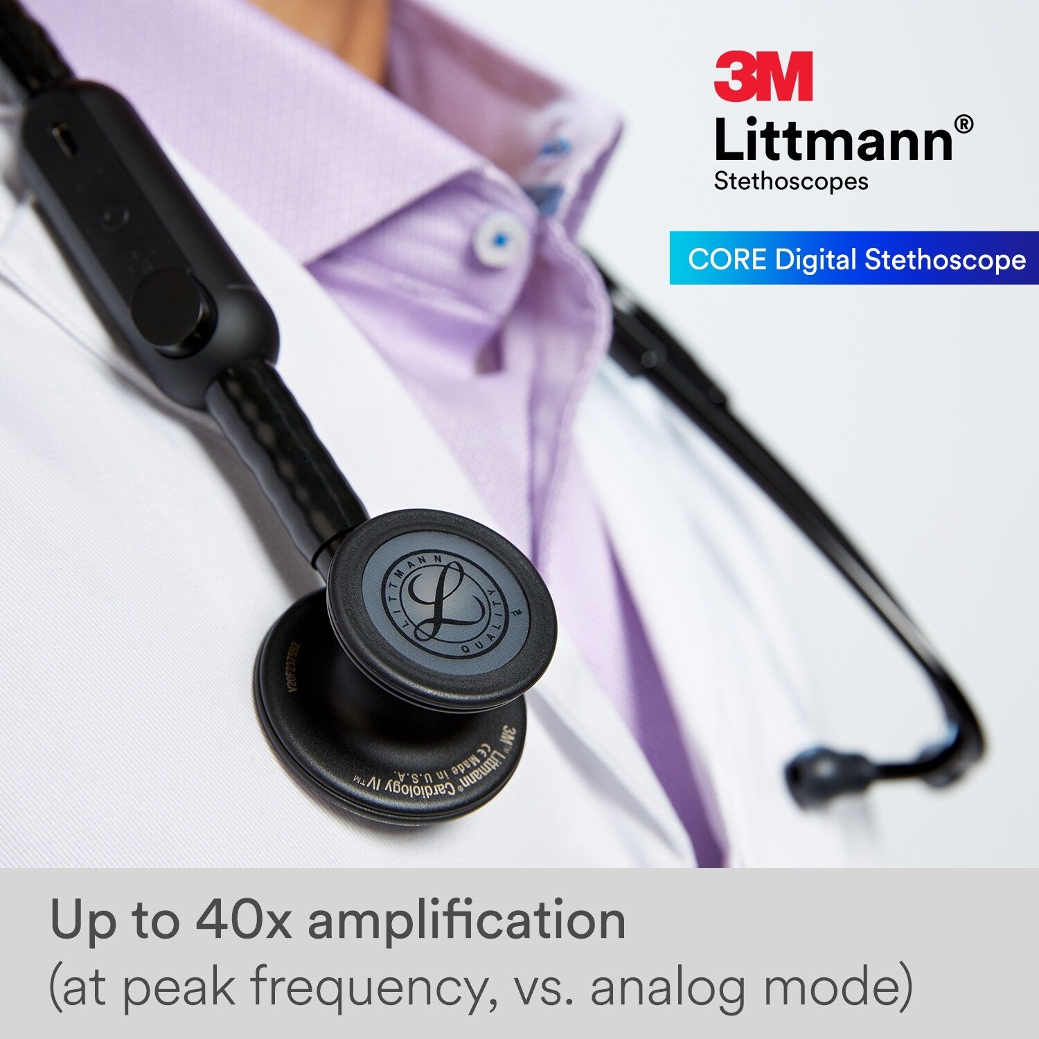 Littmann CORE Digital Stethoscope 8490 Black Medisave UK