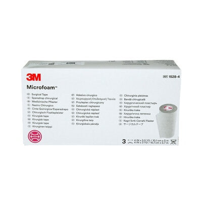 3M Microfoam™ Surgical Tape - 10cm x 5m - Box of 3 - 3M