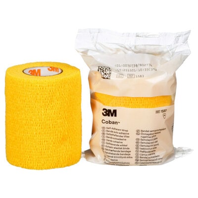 3m Coban Self-Adherent Bandage, YELLOW 7.5cm x 4.5m - Single - 3M