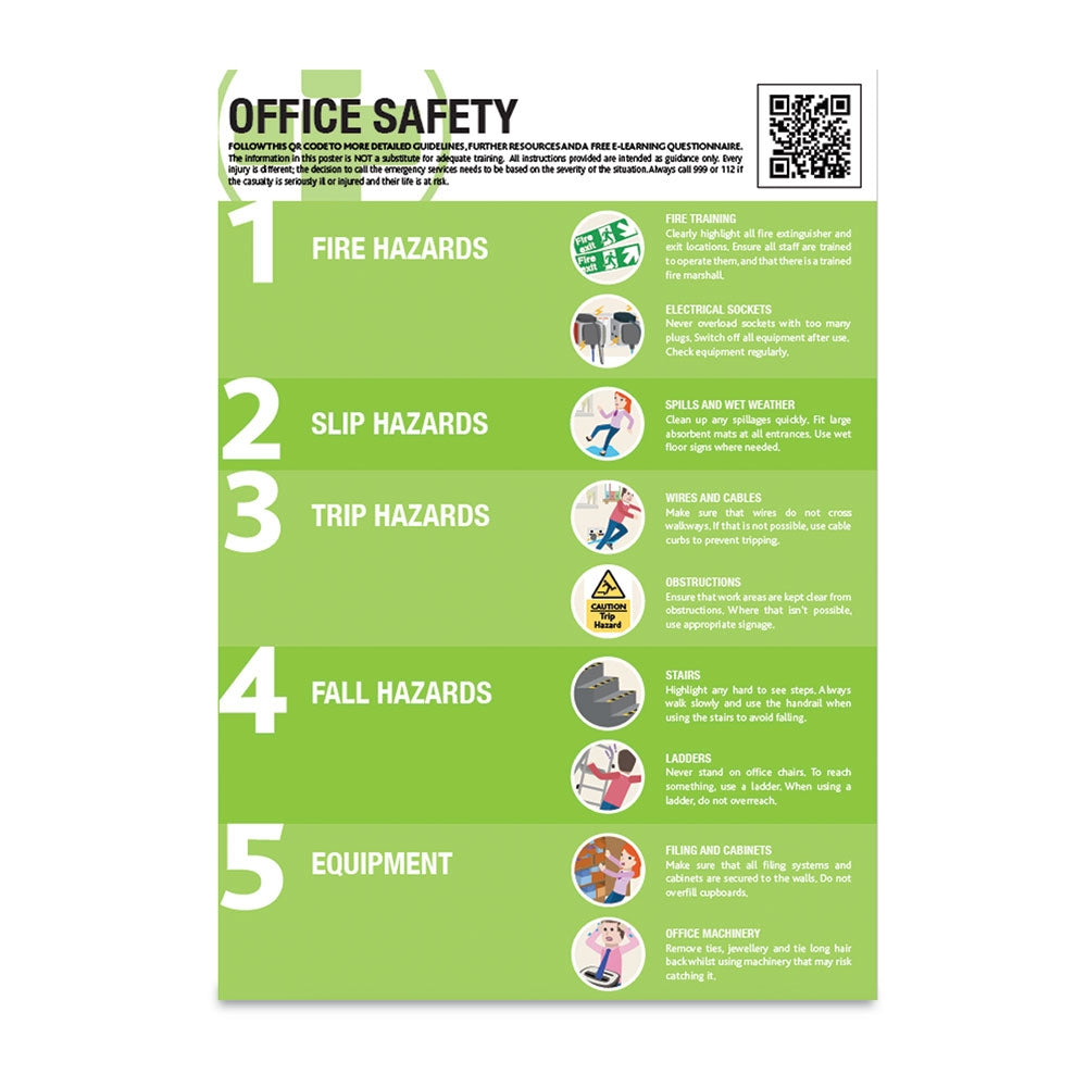 Workplace Safety First Aid Information Posters - Pack of 10 – Medisave UK