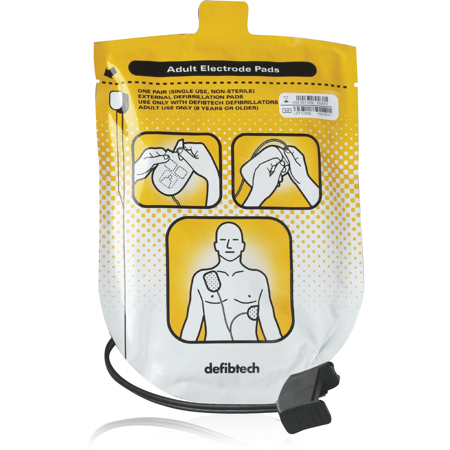 Adult Defibrillation Pads (Semi & Fully Automatic) - For Use With Lifeline AED & Auto - Discontinued