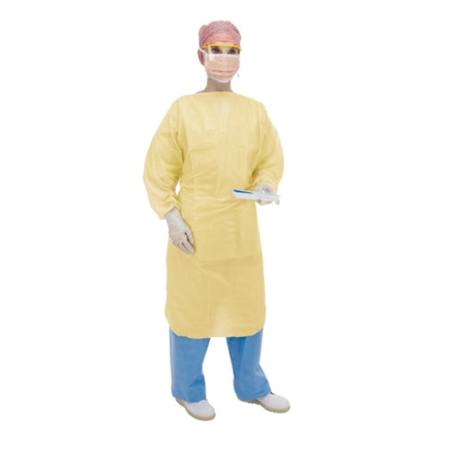 Yellow Thumb Loop Fluid Protection Gowns - Pack Of 20 - Shermond