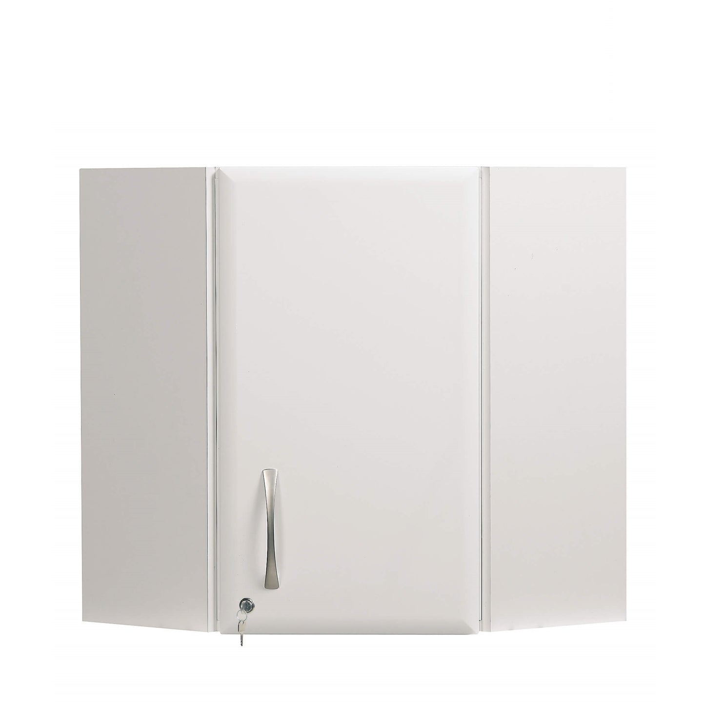 Corner Wall Cabinet - White (High Gloss) - Sunflower