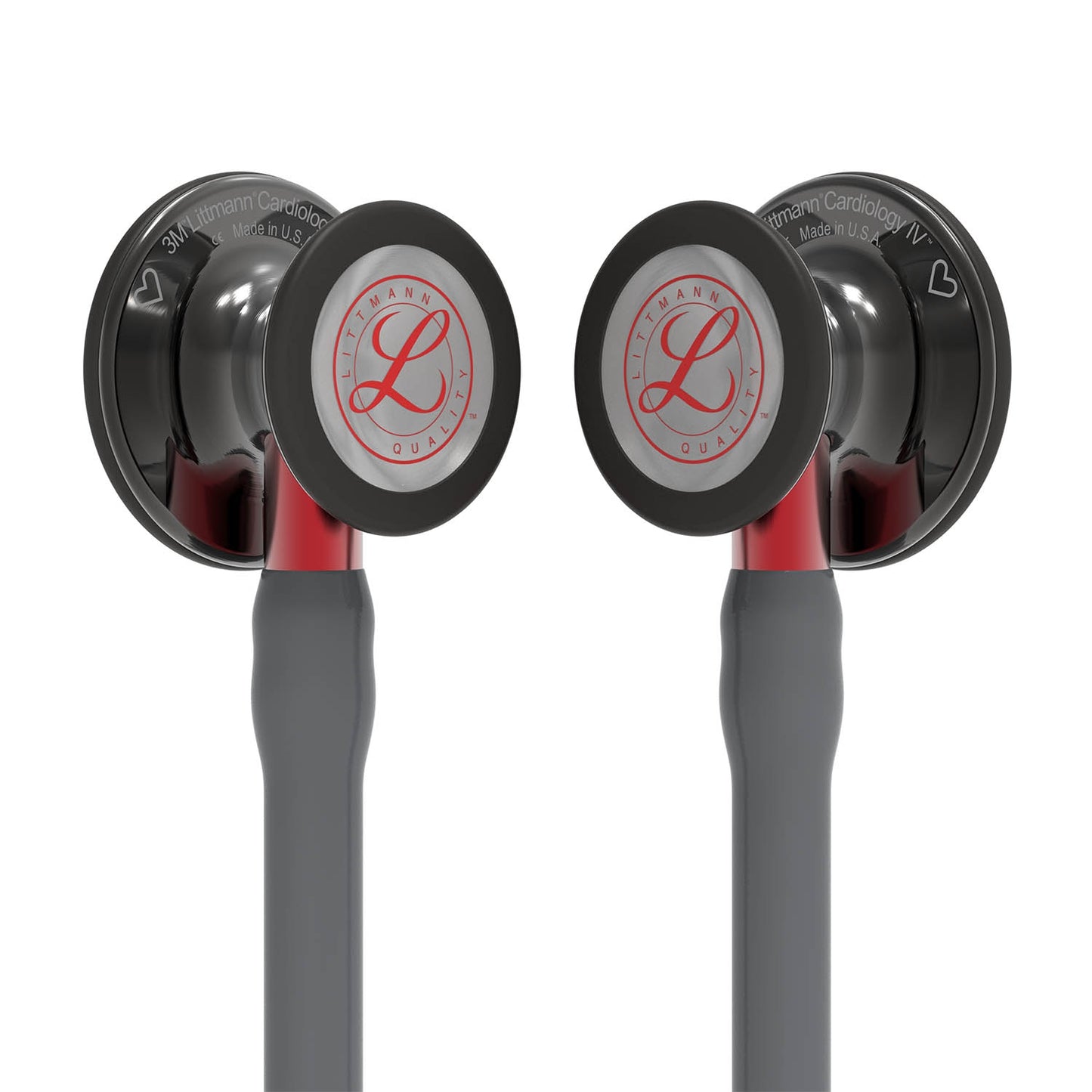 Littmann Cardiology IV Diagnostic Stethoscope: Grey & Smoke - Red Stem - Limited Edition 6183 - Littmann Stethoscopes