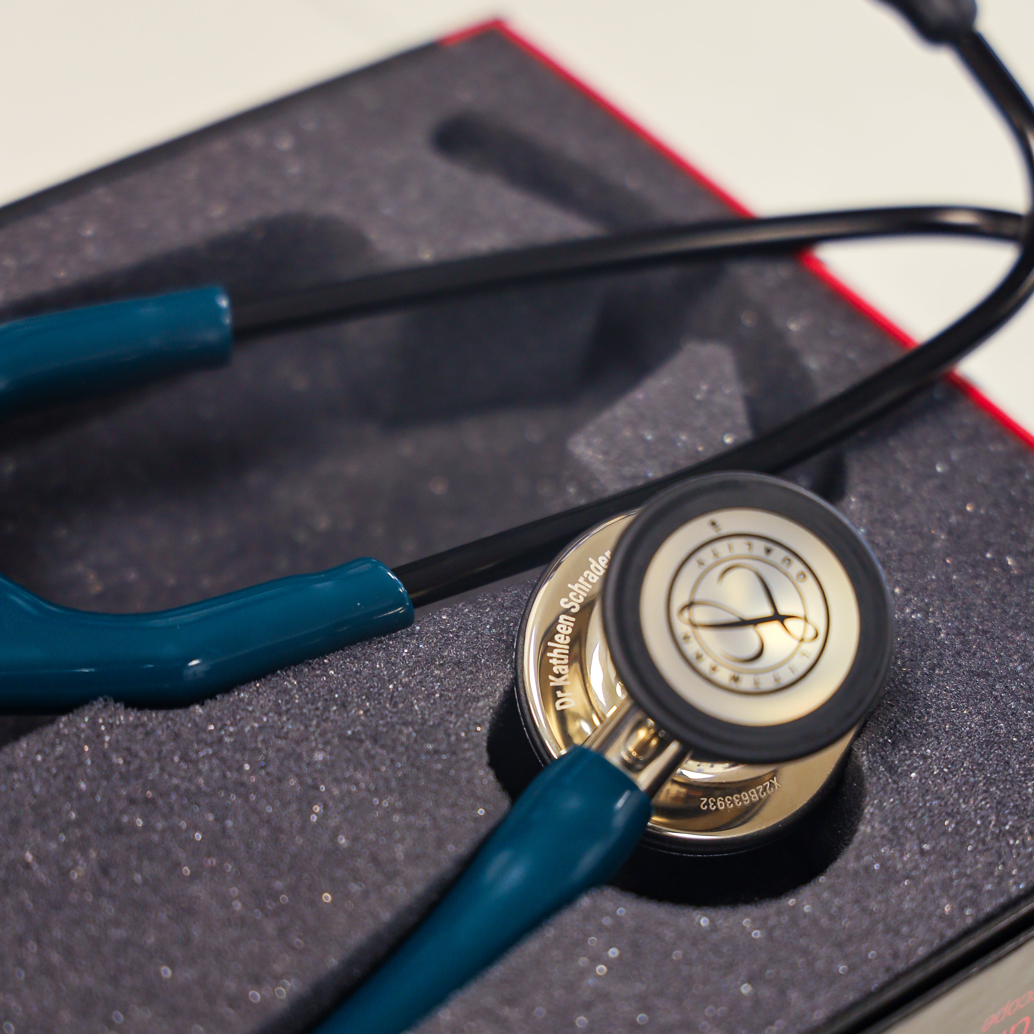 Littmann Cardiology IV Diagnostic Stethoscope: Champagne & Caribbean B