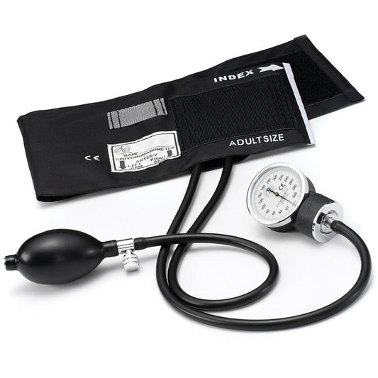 Adult Aneroid Sphygmomanometer With Black Cuff And Dial - Prestige