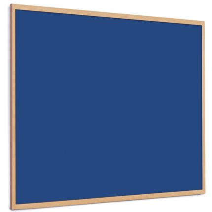 Wood Effect Felt Noticeboard 1200 x 900mm Blue - Discontinued