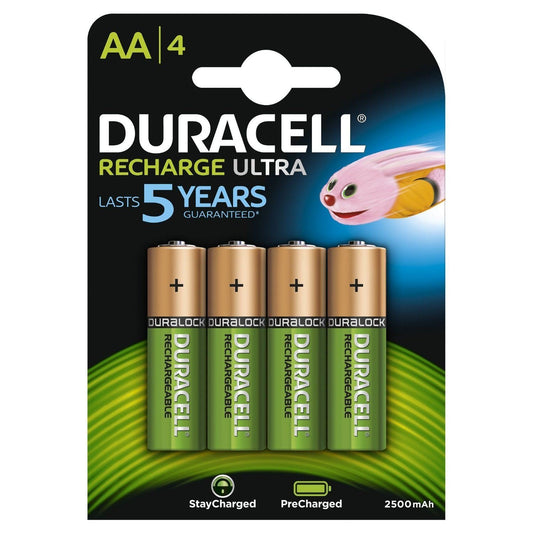 Duracell Recharge Ultra AA BatteriesNiMH 2500mAh - Pack of 4 - Duracell