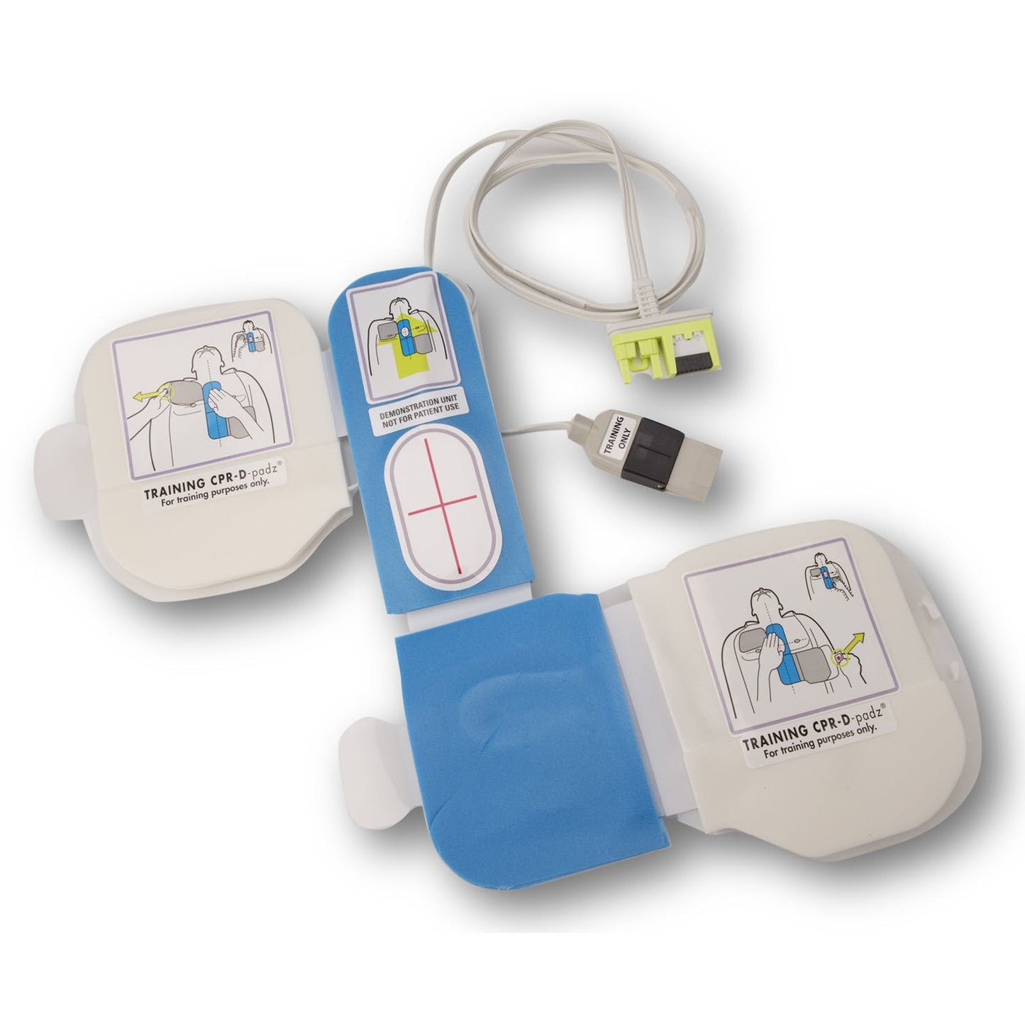 CPR-D Demo Electrodes W/Cable  (TO BE USED WITH CLINICAL UNIT ONLY) - Zoll