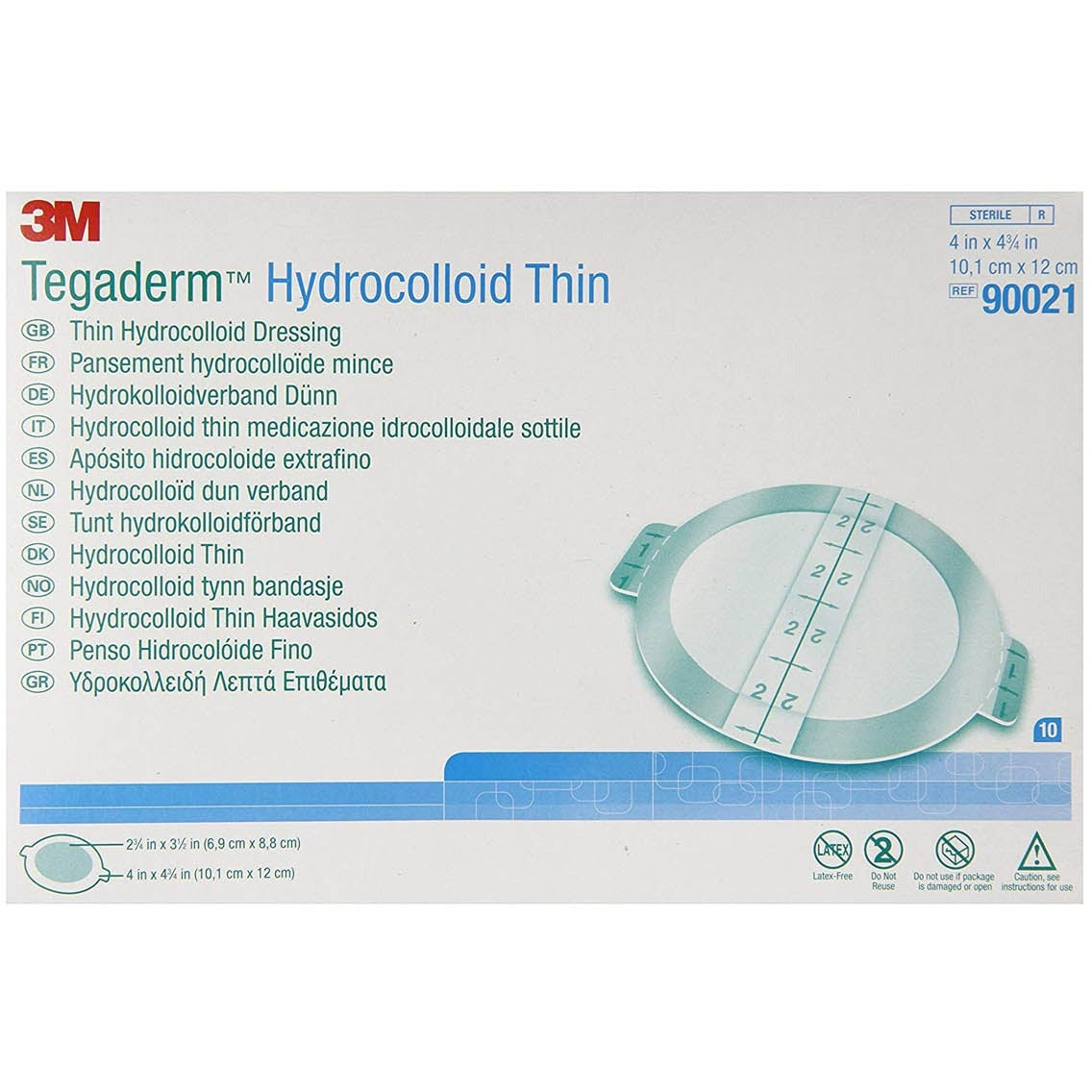 3M™ Tegaderm Hydrocolloid Thin Dressing Box of 10 - 3M