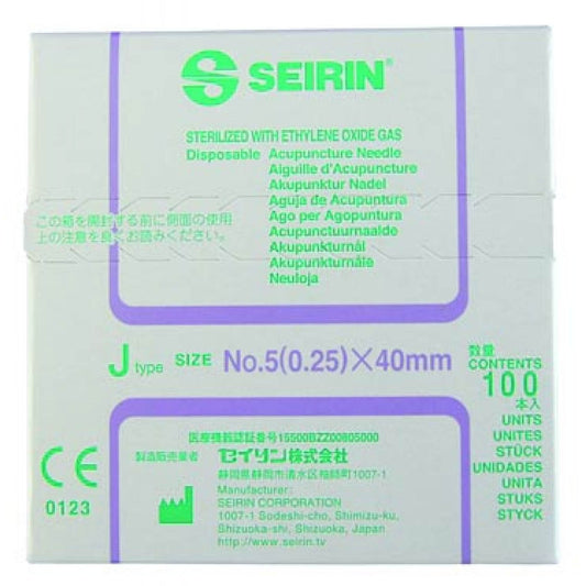 Acupuncture Needle Seirin J 30mm x 0.25mm Box 100 - Performance Health