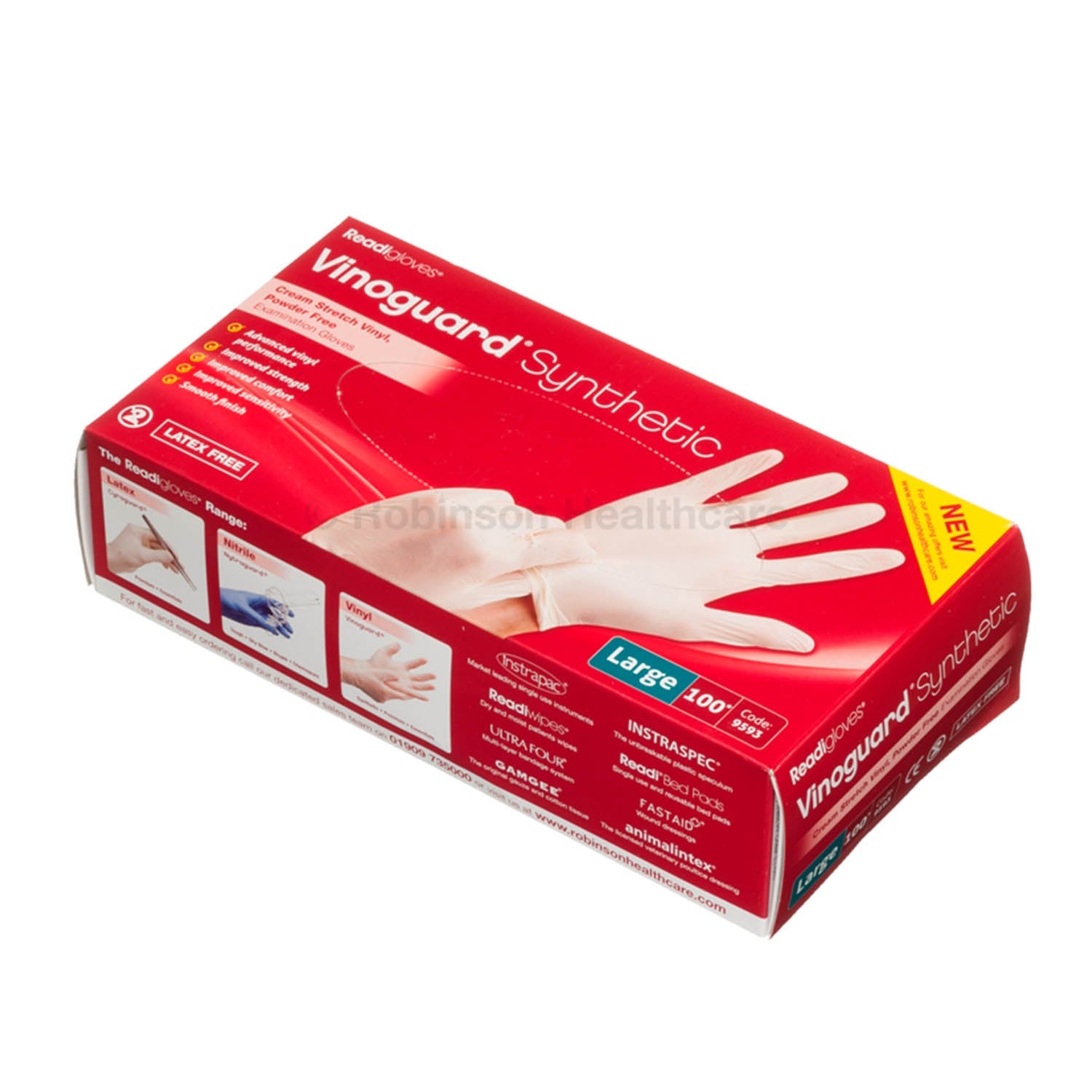 Vinoguard Synthetic Stretch Vinyl Gloves x 100 - Large - Robinsons