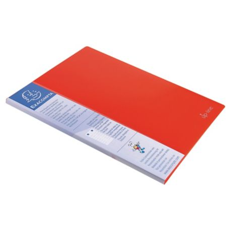 UpLine Opaque Polypropylene A4 Display Book, 20 Pocket Red - Lyreco