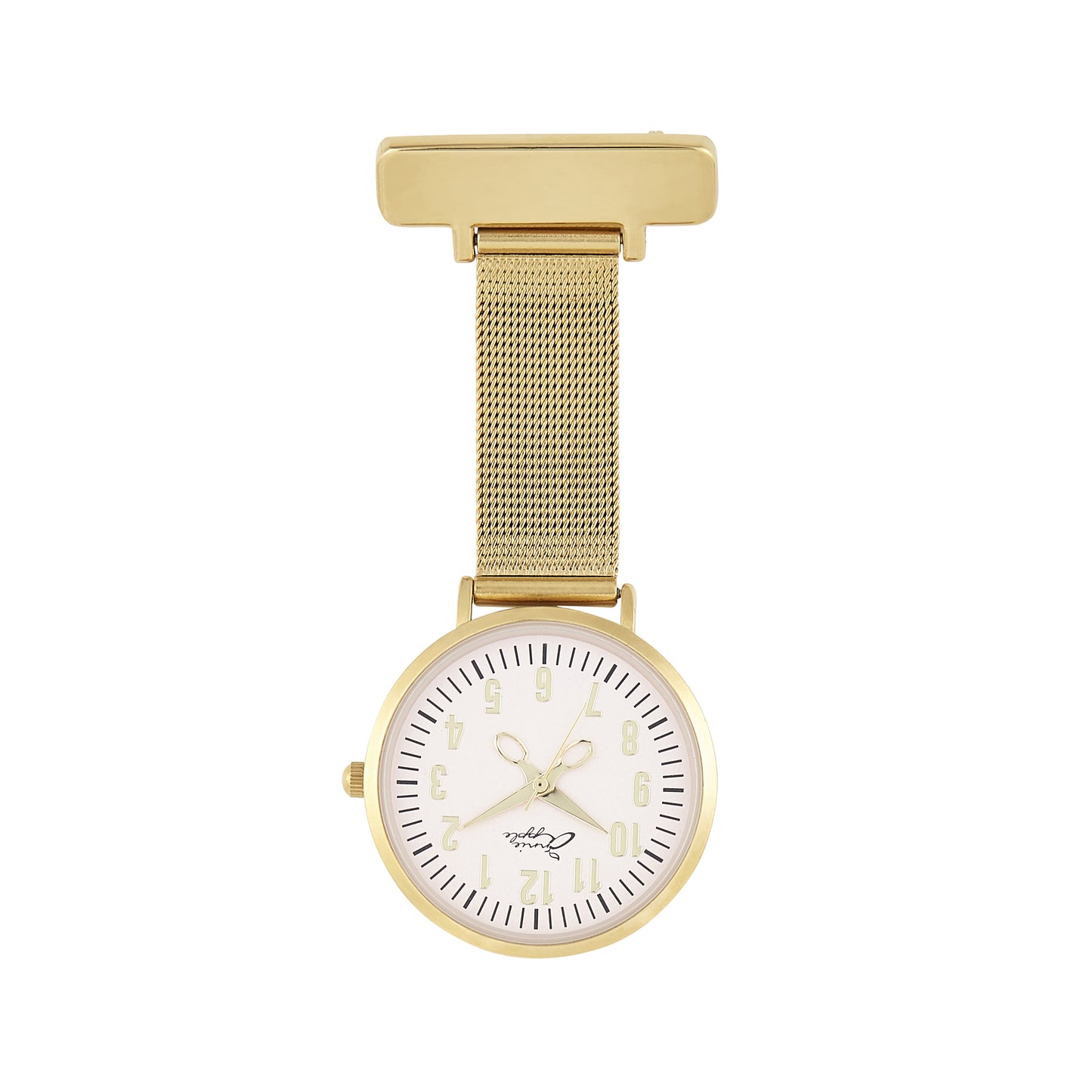 Annie Apple Nurses Fob Watch - Aurora - Blush/Gold - Mesh - 35mm - Annie Apple