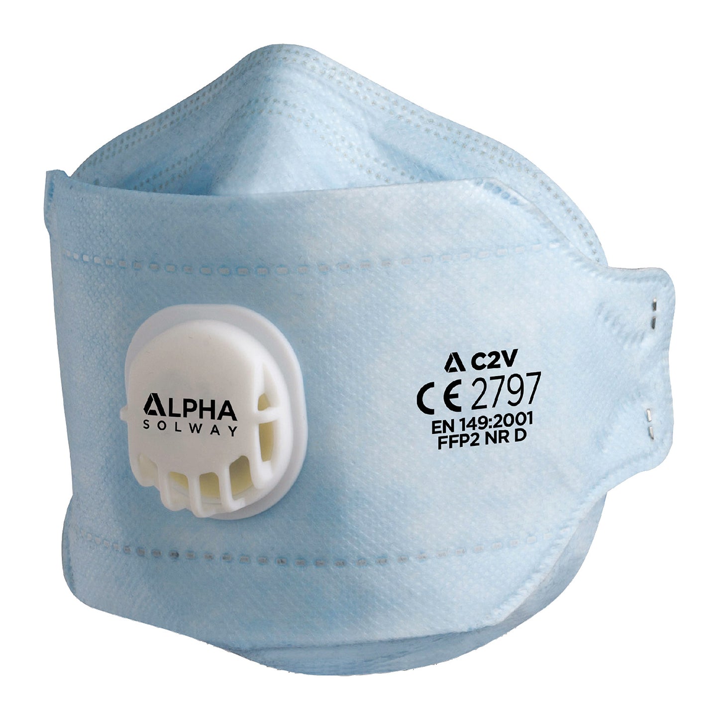 Alpha Solway FFP2 Face Masks Valved - Box of 20 [Not Reuseable] - Alpha Solway