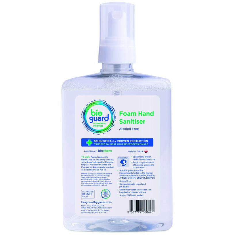 Hand & Body Foaming Cleanser - 500ml Pump Action - Bioguard Hygiene