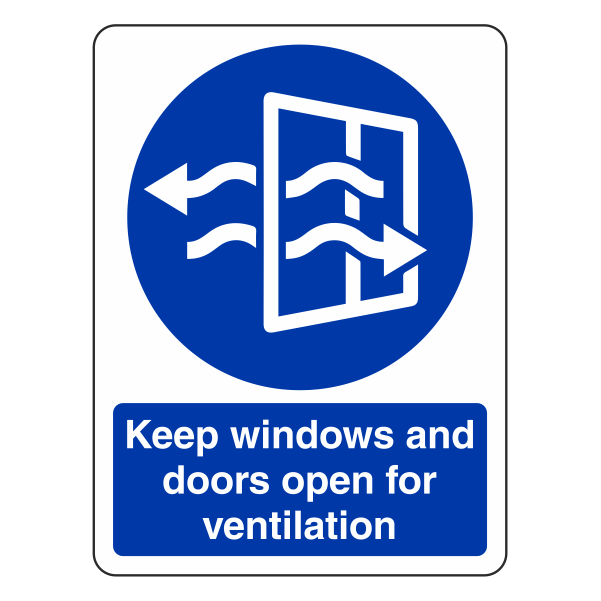 Keep Windows And Doors Open Sign - Medisigns