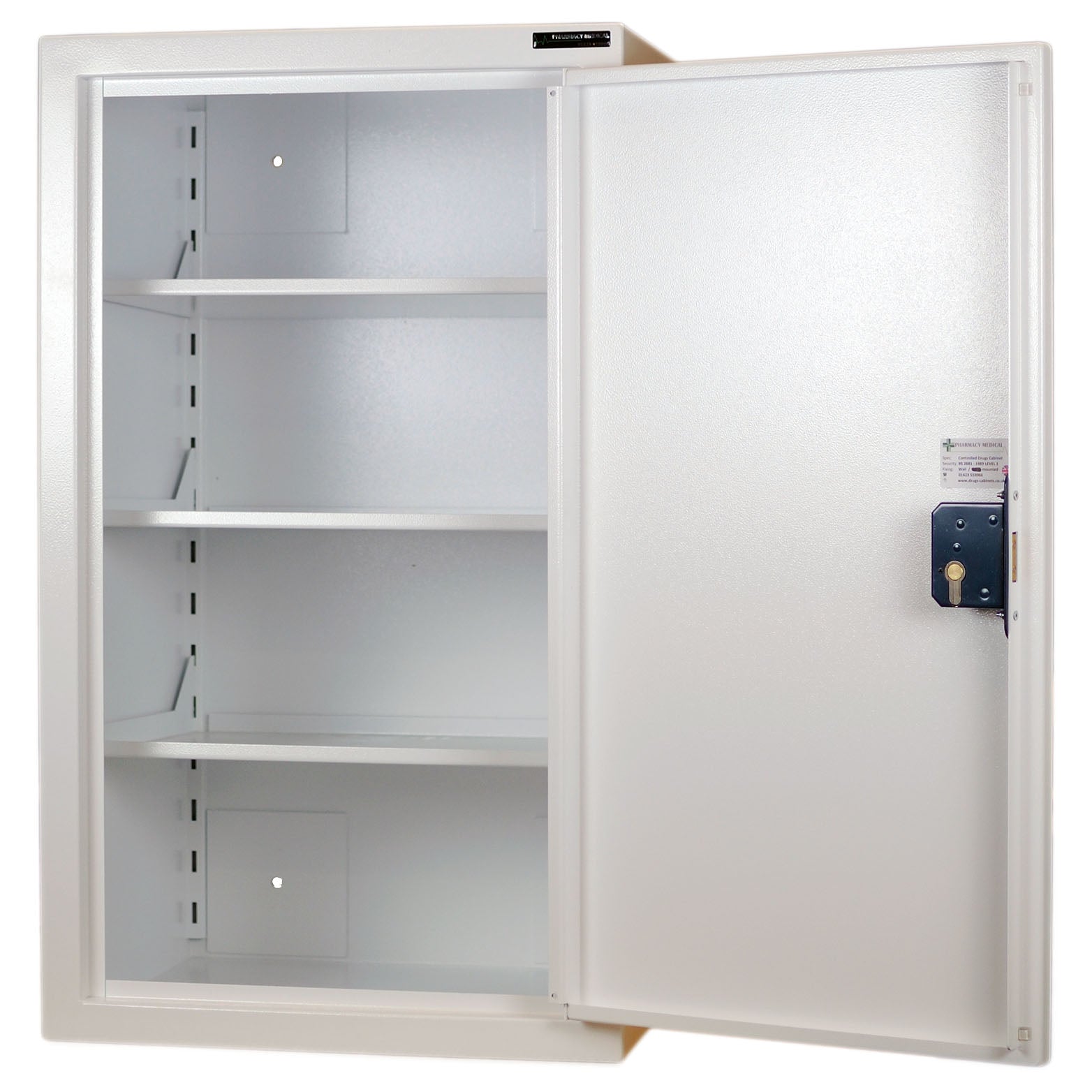 Controlled Drugs Cabinet 850 X 500 X 450mm | 3 Shelves (Adjustable) | R/H Hinge / Warning Light - HEC Cabinets