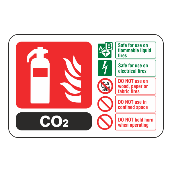 Fire Extinguisher Sign Landscape - Co2 - Medisigns