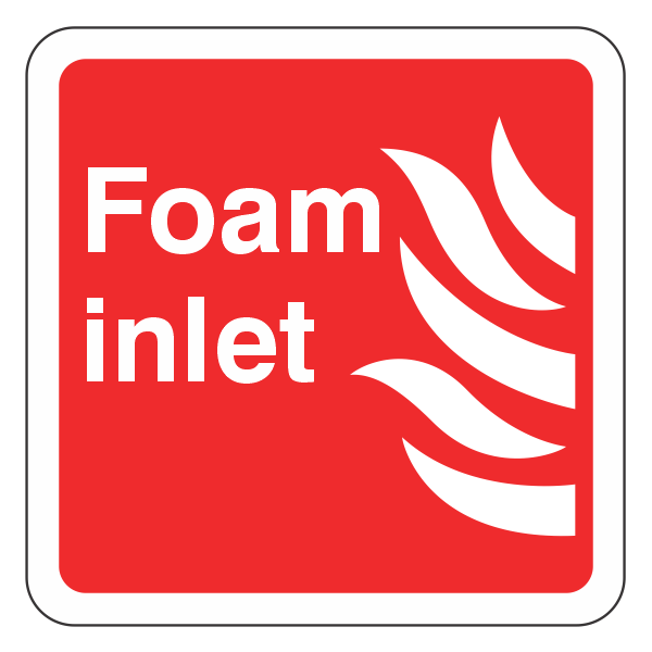 Foam Inlet Sign - Medisigns