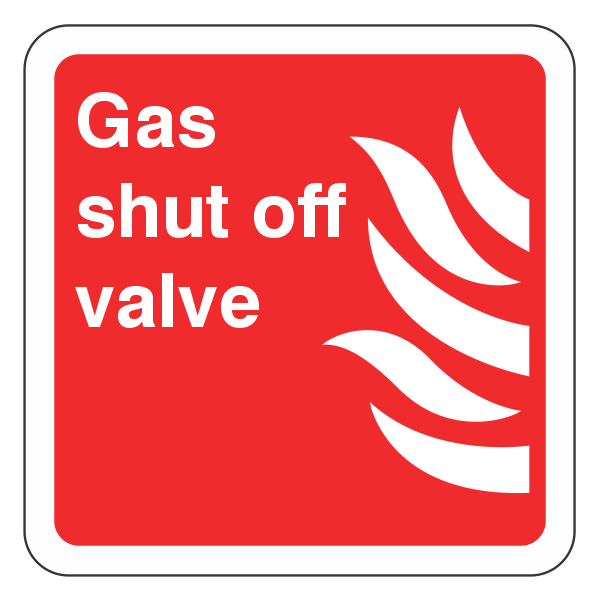 Gas Shut Off Valve Sign - Medisigns