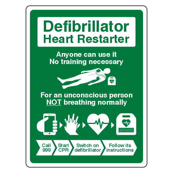 Heart Restarter Sign - Medisigns