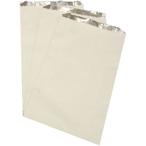 7 x9x12" Foil Lined White bag x500 - Bunzl Catering Supplies