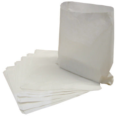 12x12" Sulphite Paper Bag Unstrung Whiteite x 1000 - Bunzl Catering Supplies