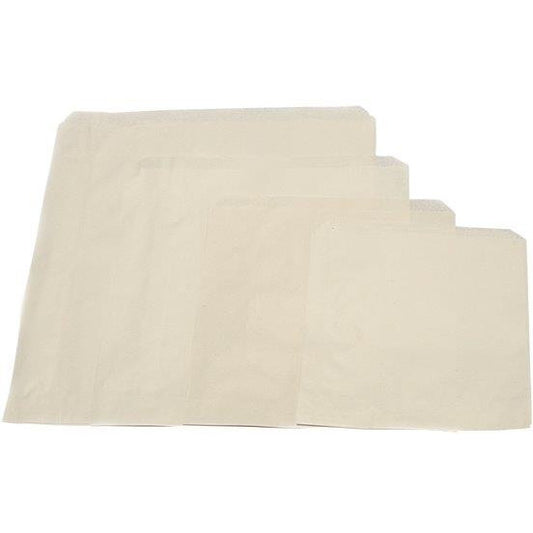10x10" Sulphite Paper Bag Unstrung White x 1000