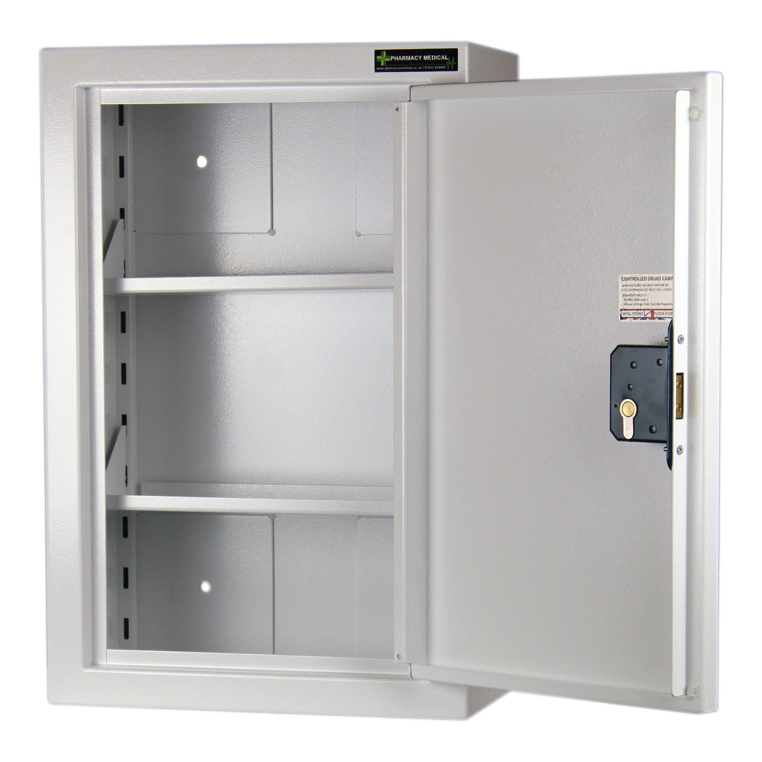 Controlled Drugs Cabinet 600 X 400 X 200mm | 2 Shelves (Adjustable) | L/H Hinge - HEC Cabinets