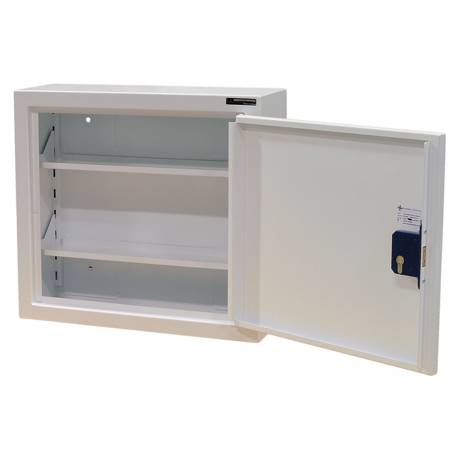 Controlled Drugs Cabinet 520 X 570 X 200mm | 2 Shelves (Adjustable) | R/H Hinge - HEC Cabinets